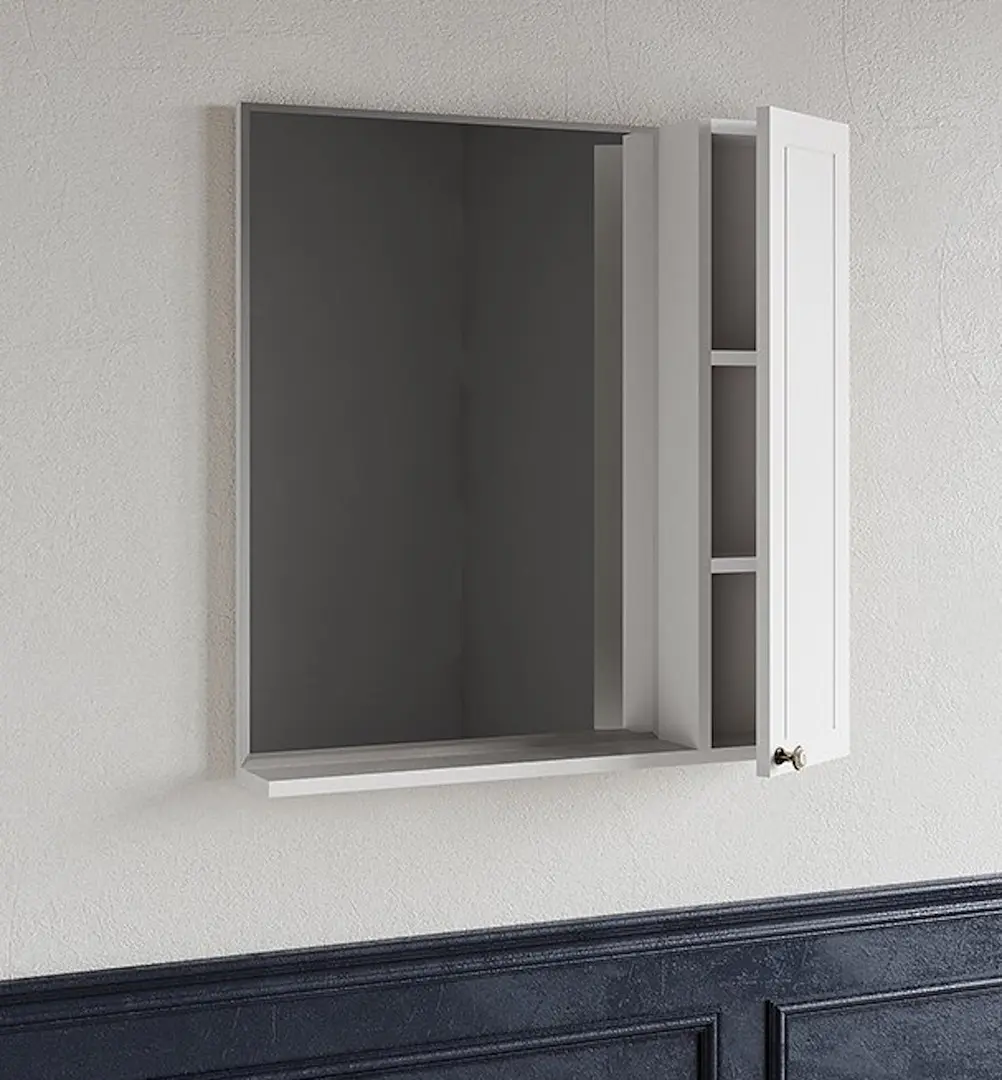 Dulap cu oglinda Supraten Tuluza 80 Right (White)