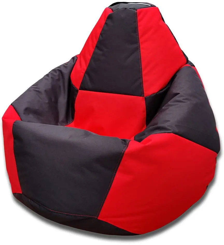 Fotoliu-sac Bean Bag Chess 600D BM5966 XL (Black/Red)