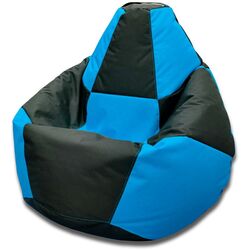 Fotoliu-sac Bean Bag Chess 600D BM5956 XL (Black/Blue) Thumb
