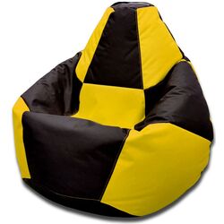 Fotoliu-sac Bean Bag Chess 600D BM5960 L (Black/Yellow) Thumb