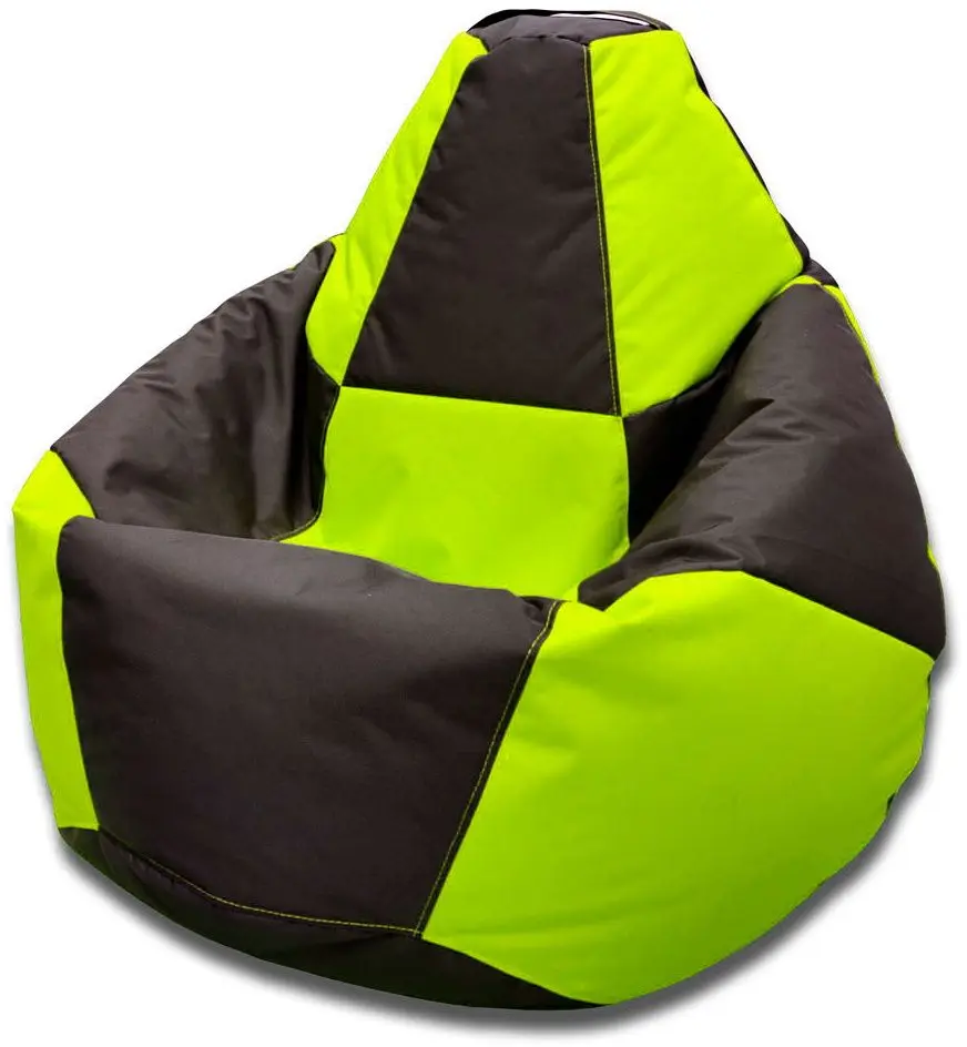Fotoliu-sac Bean Bag Chess 600D BM5955 L (Black/Green)