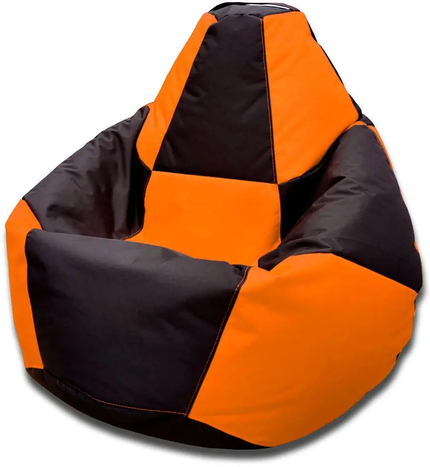 Fotoliu-sac Bean Bag Chess 600D BM5967 XL (Black/Orange)