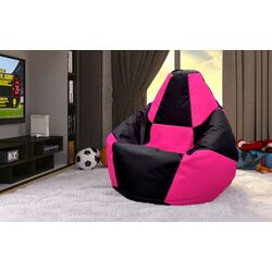 Fotoliu-sac Bean Bag Chess 600D BM5974 XXL (Black/Pink)