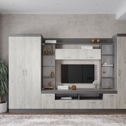 Living МЛ-мебель ML-2 (Anthracite/Craft Oak White)