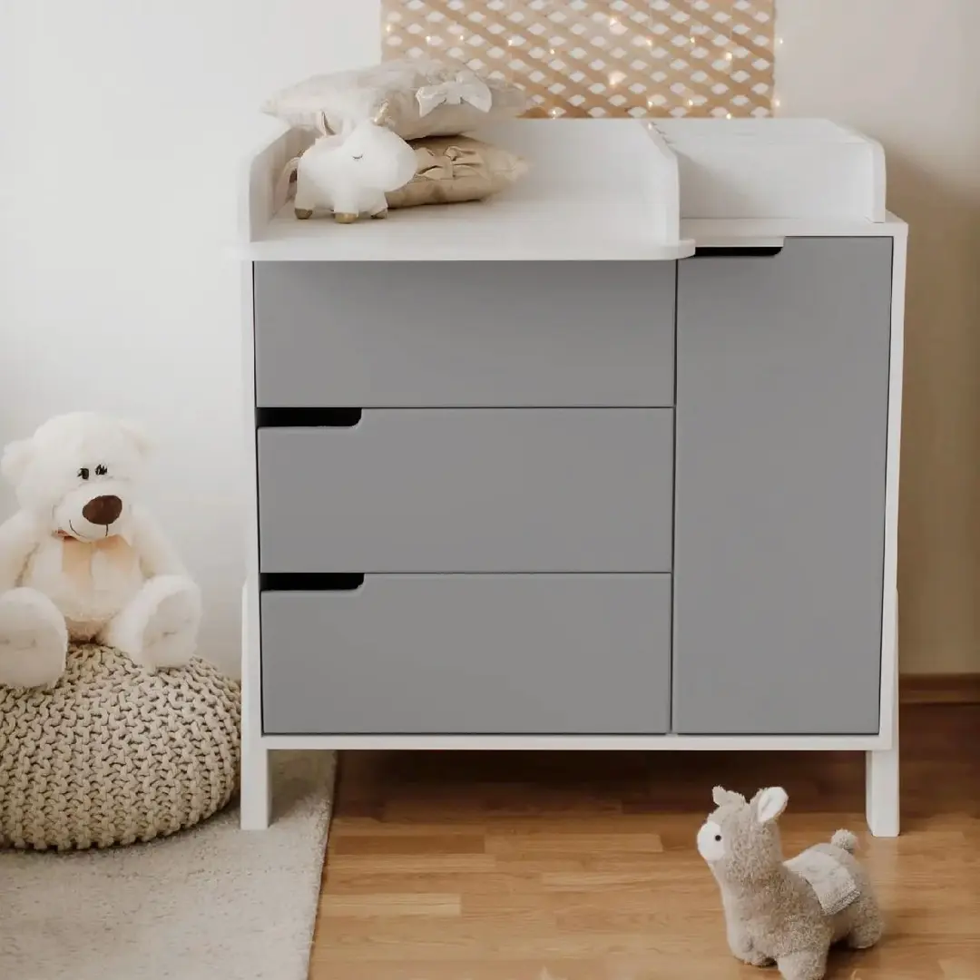 Пеленальный комод Angelo Magic Plus (Grey/White)