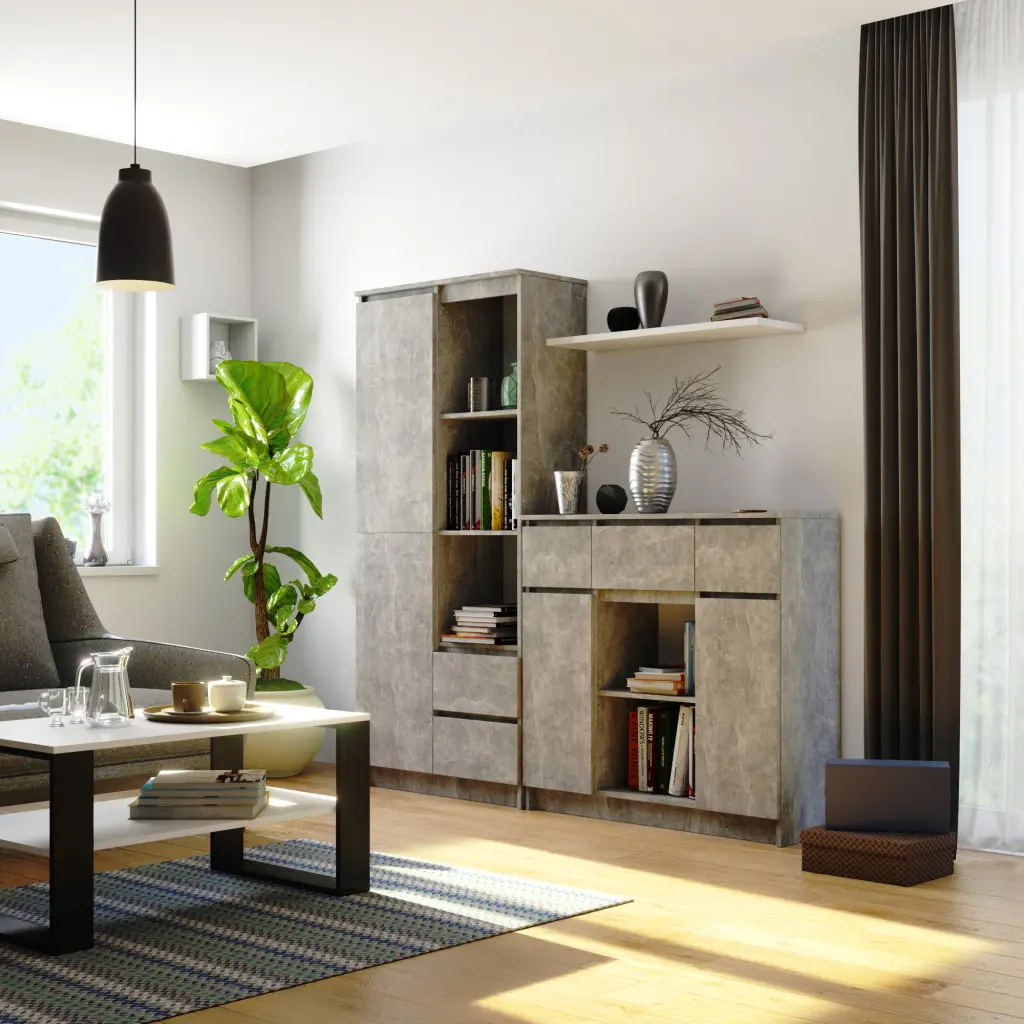 Tumba Akord K100 2D 3SZ 1P (Concrete)