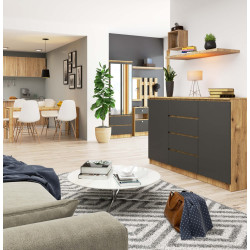 Tumba Akord K160 2D4SZ (Artisan Oak/Graphite Gray) Thumb