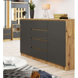 Tumba Akord K160 2D4SZ (Artisan Oak/Graphite Gray)