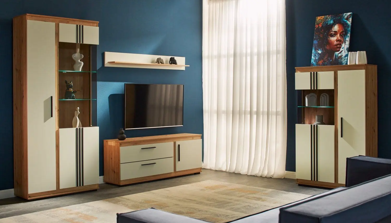 Гостиная Ambianta Florence 3.36м (Артизан/Кремовый)