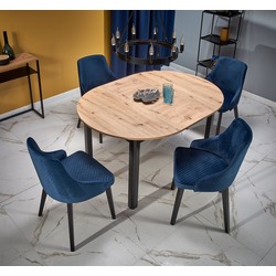 Стол раскладной Halmar Ringo 102/142x102cm (Artisan Oak/Black) Thumb