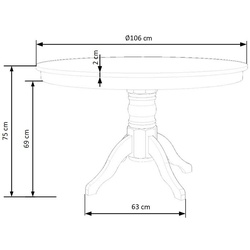 Стол Halmar Gloster (White) Thumb