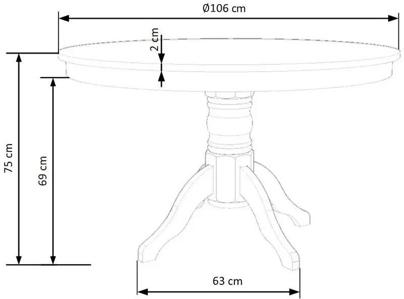 Стол Halmar Gloster (White)
