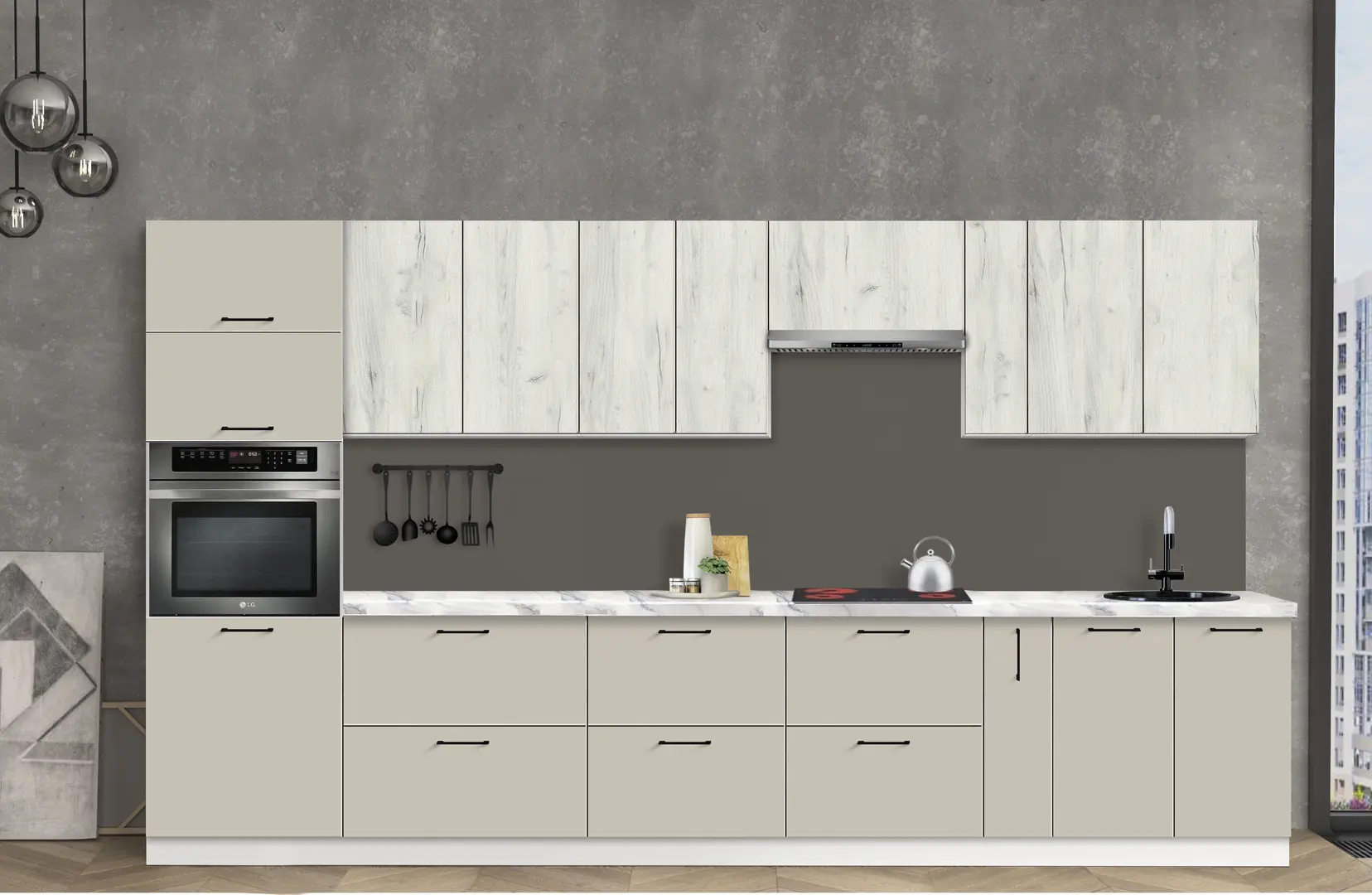 Bucatarie modulara Modern Bono 2 H68 3.6m