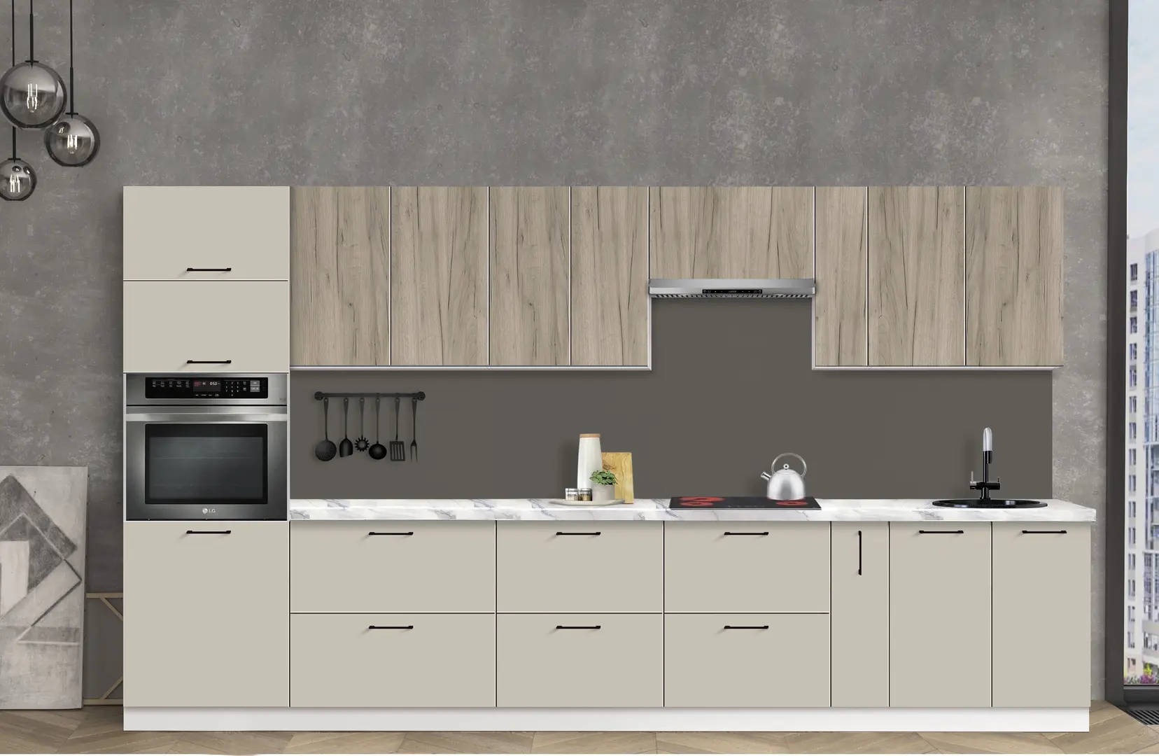 Bucatarie modulara Modern Bono 2 H68 3.6m