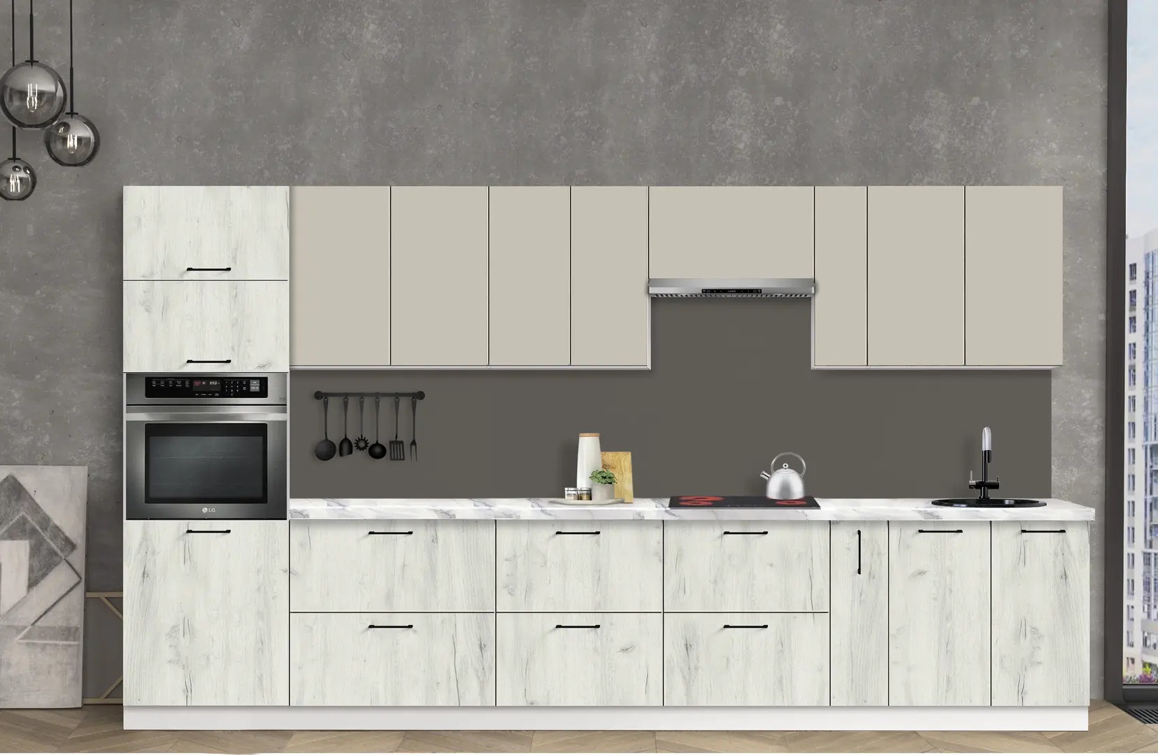 Bucatarie modulara Modern Bono 2 H68 3.6m