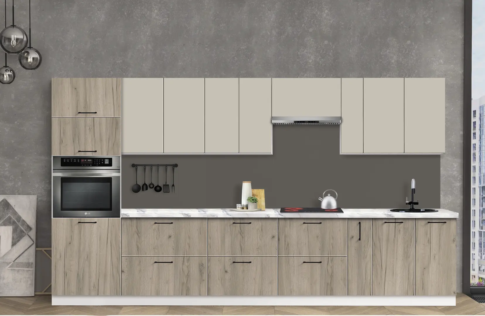 Bucatarie modulara Modern Bono 2 H68 3.6m