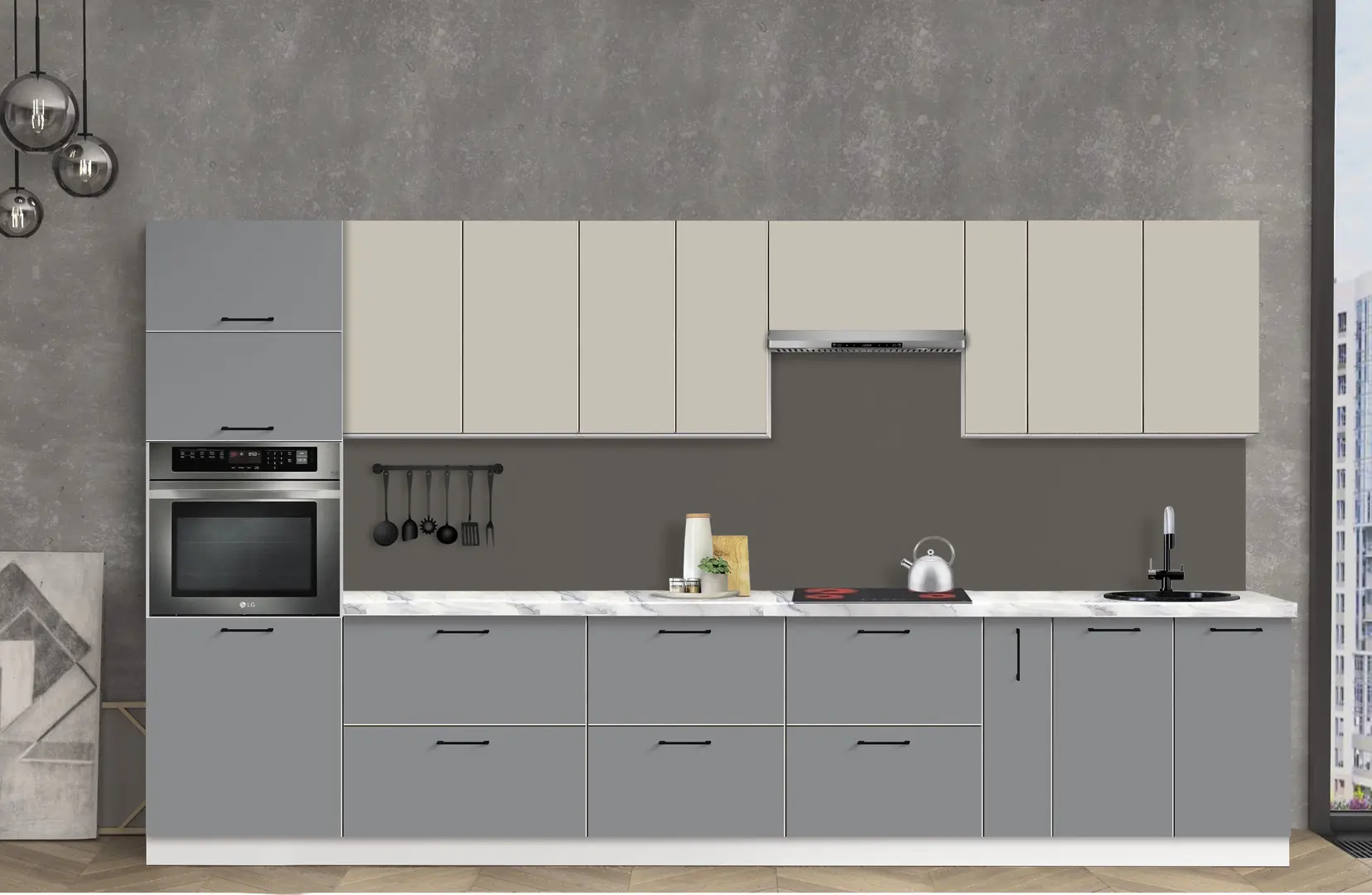 Bucatarie modulara Modern Bono 2 H68 3.6m