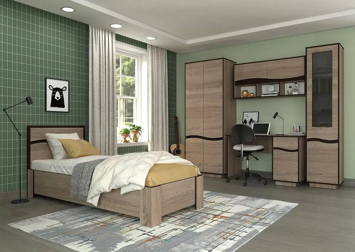 Pat Yasen Jeneva baza lamele 80x200 (Sonoma Oak Truffle/Wenge Magic)