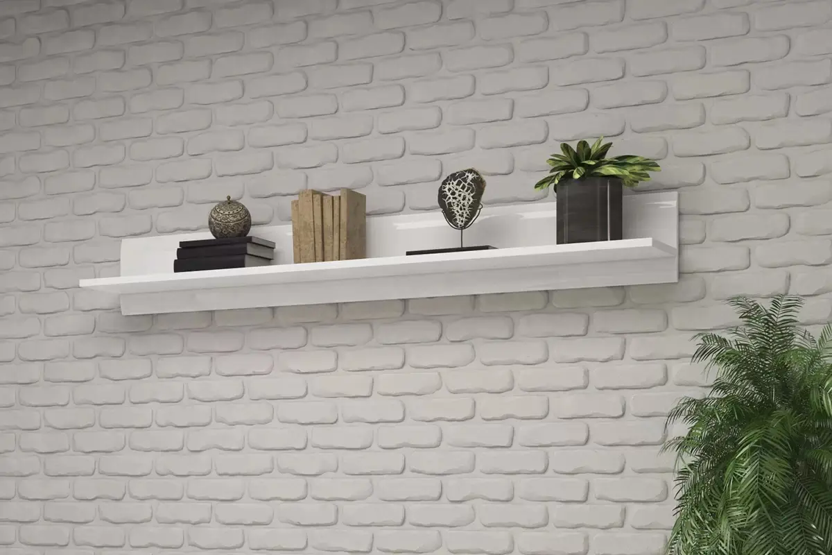 Полка Helvetia Tulsa №01 160 (White/White Gloss)