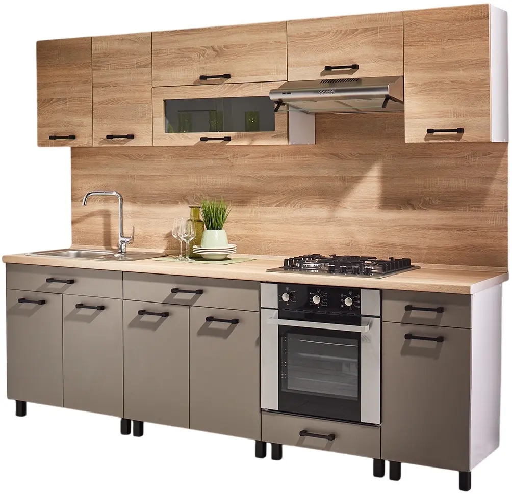 Модульная кухня Ambianta Iris 2.6м (Бардолино/Серый)