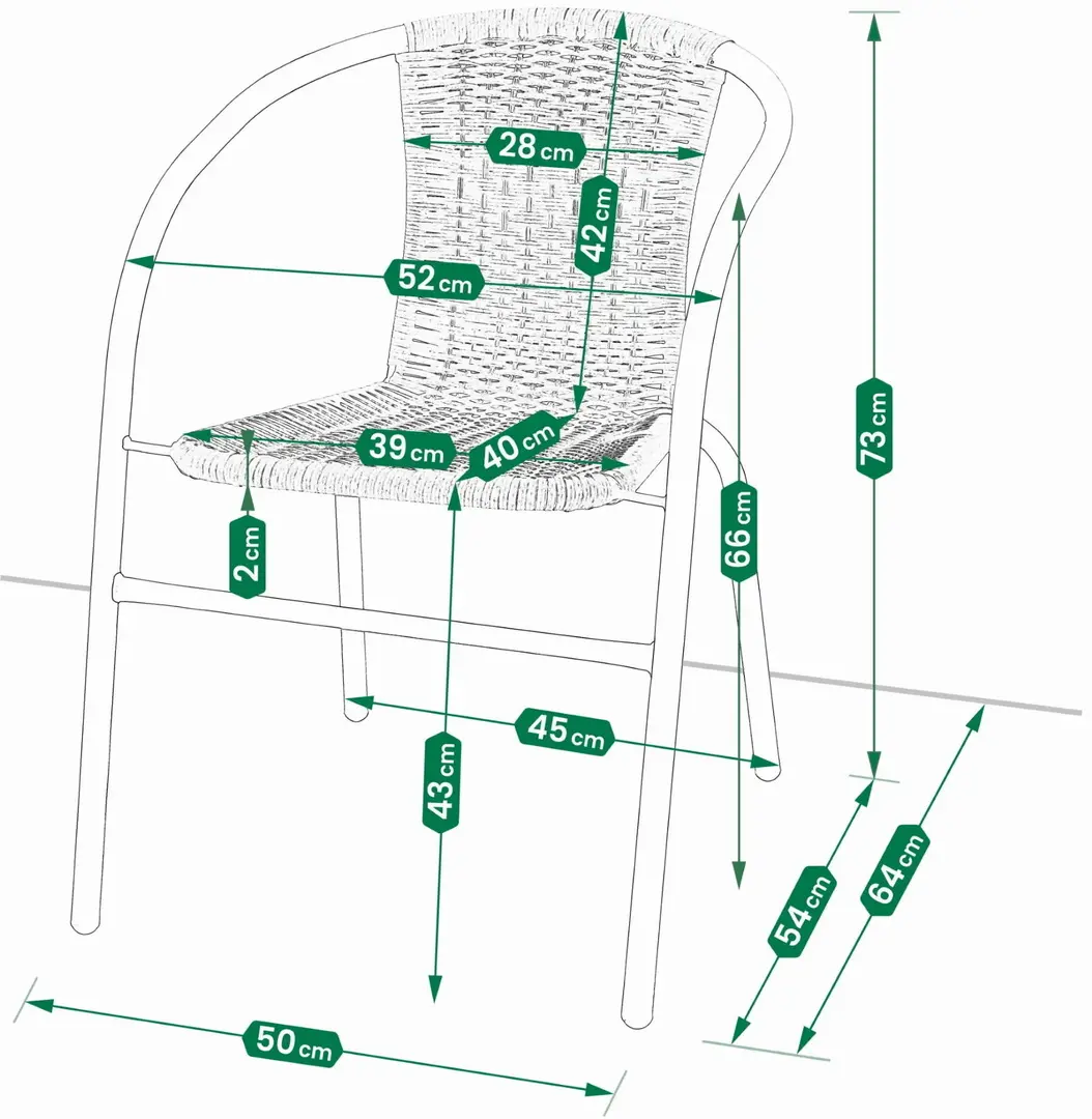 Садовый стул Jumi Bistro OM-291850 (Black) - 8