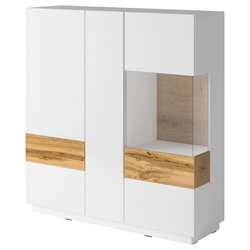 Tumba Helvetia Silke №46 3D (White/White Gloss/Wotan Oak) Thumb