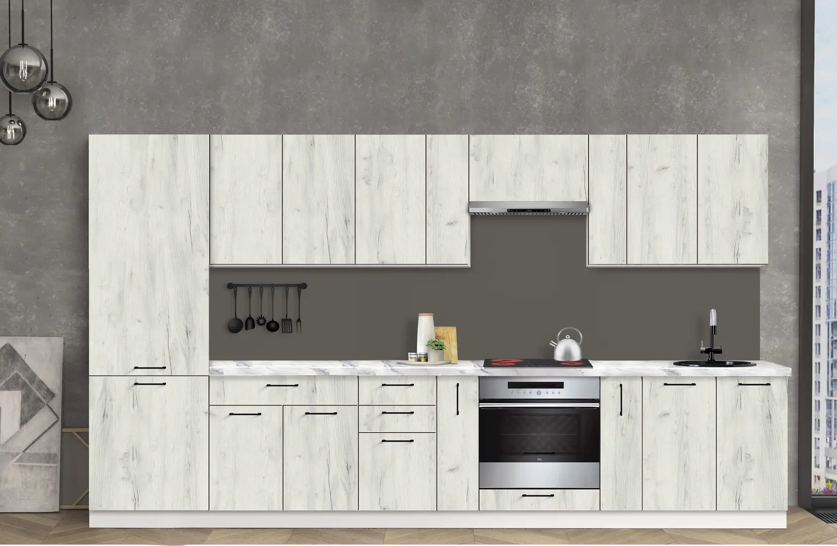 Bucatarie modulara Modern Bono 3 H68 3.6m