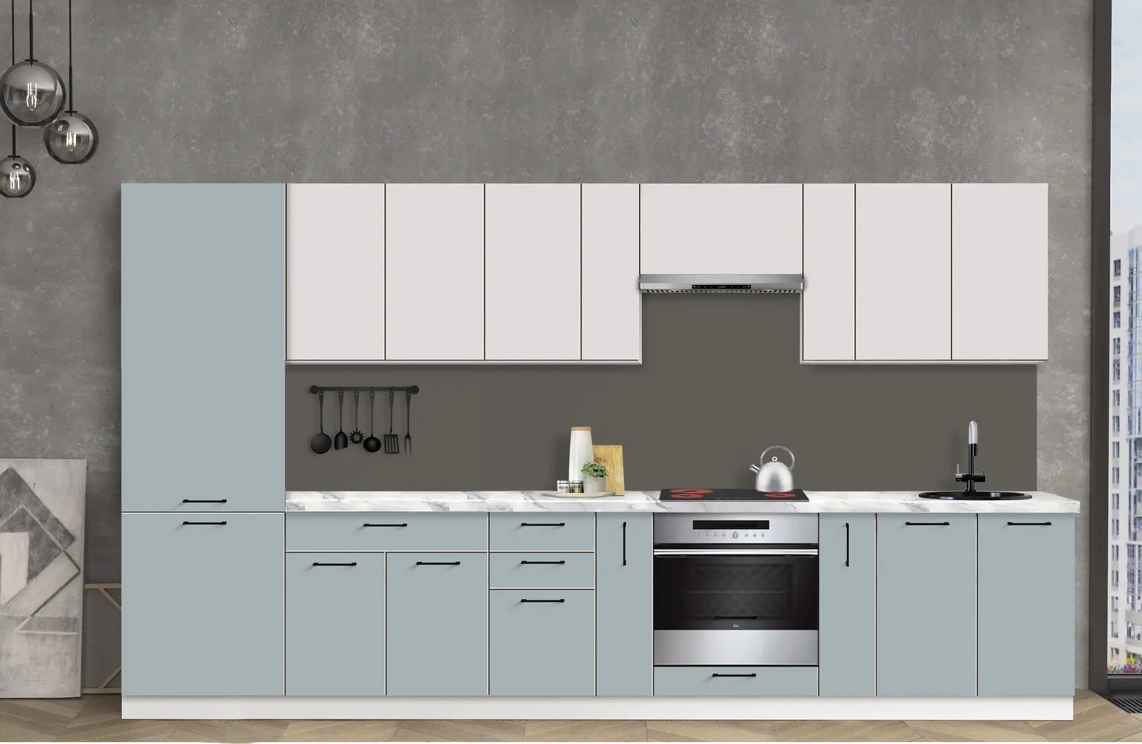 Bucatarie modulara Modern Bono 3 H68 3.6m