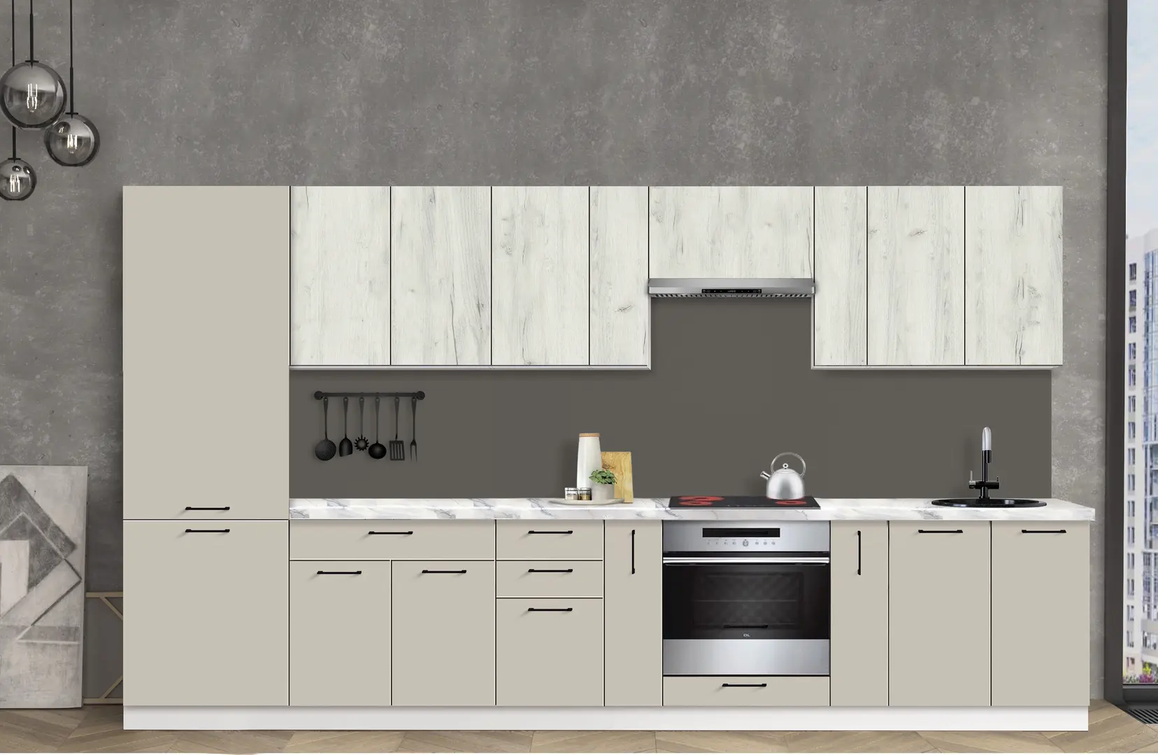 Bucatarie modulara Modern Bono 3 H68 3.6m