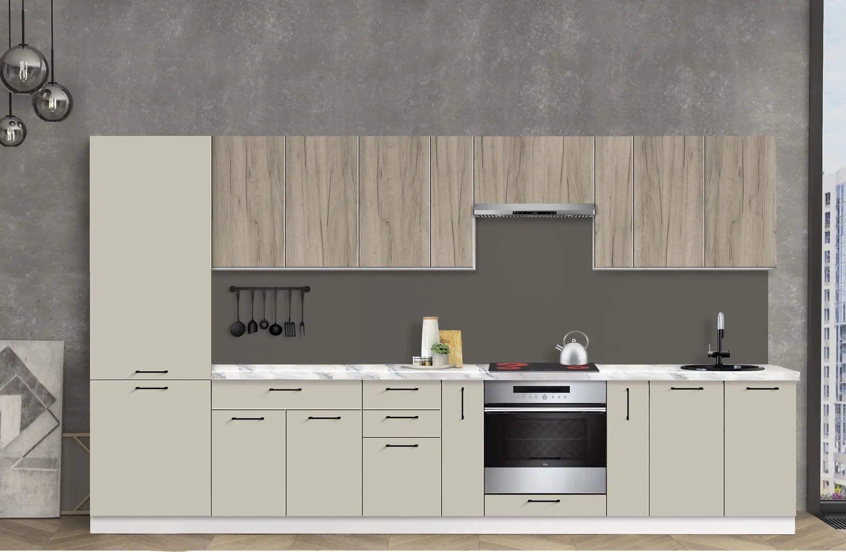 Bucatarie modulara Modern Bono 3 H68 3.6m