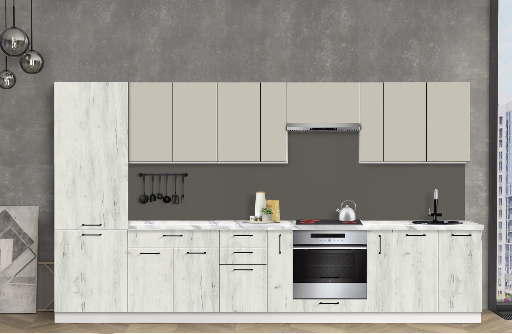 Bucatarie modulara Modern Bono 3 H68 3.6m