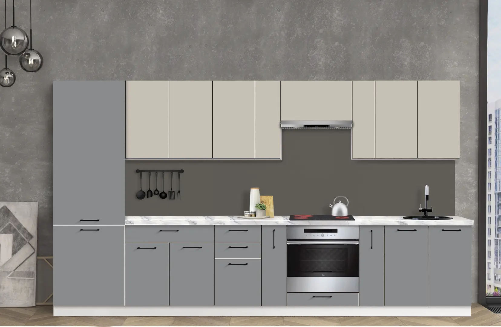 Bucatarie modulara Modern Bono 3 H68 3.6m