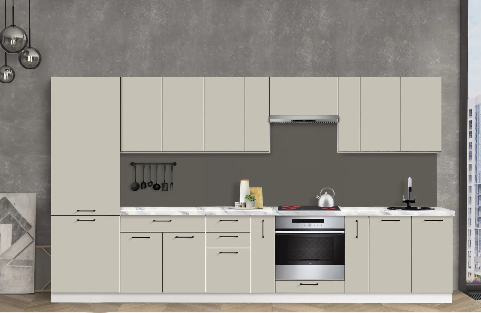 Bucatarie modulara Modern Bono 3 H68 3.6m