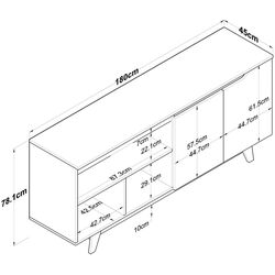 Тумба Mirage Meble GD102 (White/Miniature Walnut) Thumb
