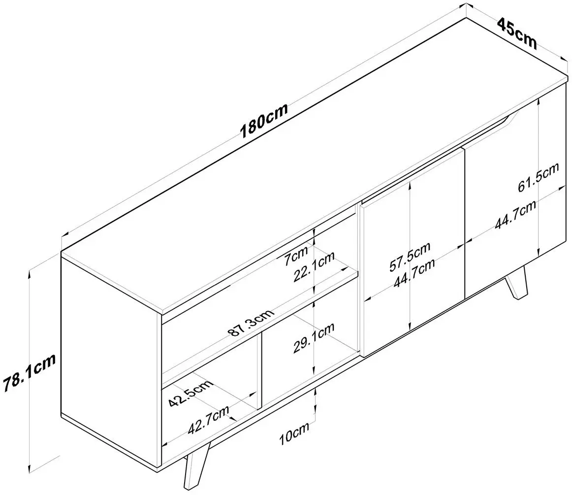 Тумба Mirage Meble GD102 (White/Miniature Walnut)