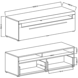Тумба РТВ Helvetia Tulsa №40 2S (White/White Gloss) Thumb