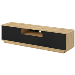 Tumba pentru TV Helvetia Aston №39 2D1S (Black Matt/Taurus Oak) Thumb
