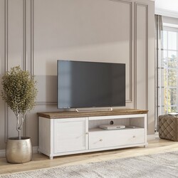 Tumba pentru TV Helvetia Evora №40 1D1S (Ash Abisko White/Lefkas Oak) Thumb