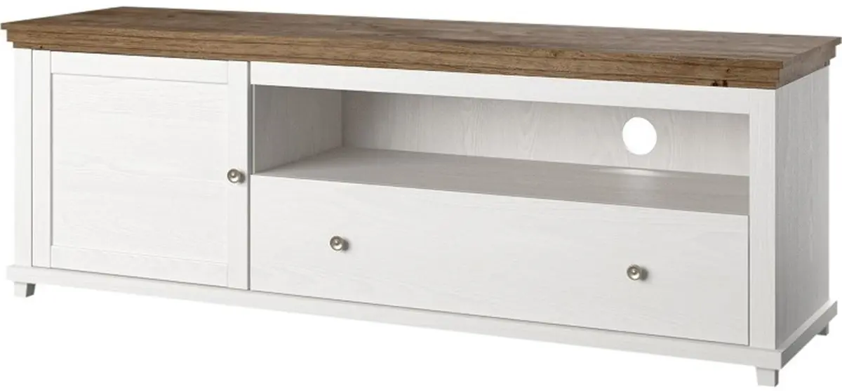 Tumba pentru TV Helvetia Evora №40 1D1S (Ash Abisko White/Lefkas Oak)