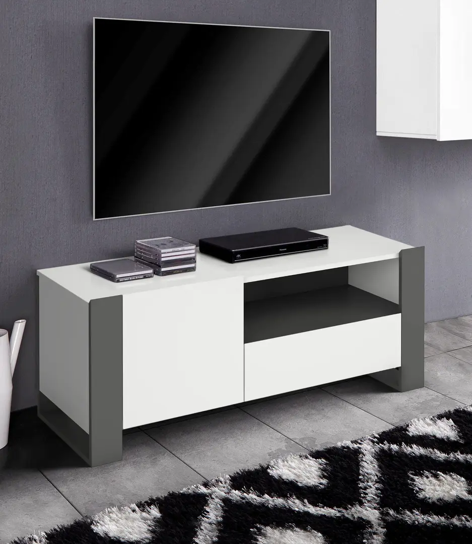 Tumba TV Magnusplus Combo CO3 120х46х42.1 (Graphite/White)