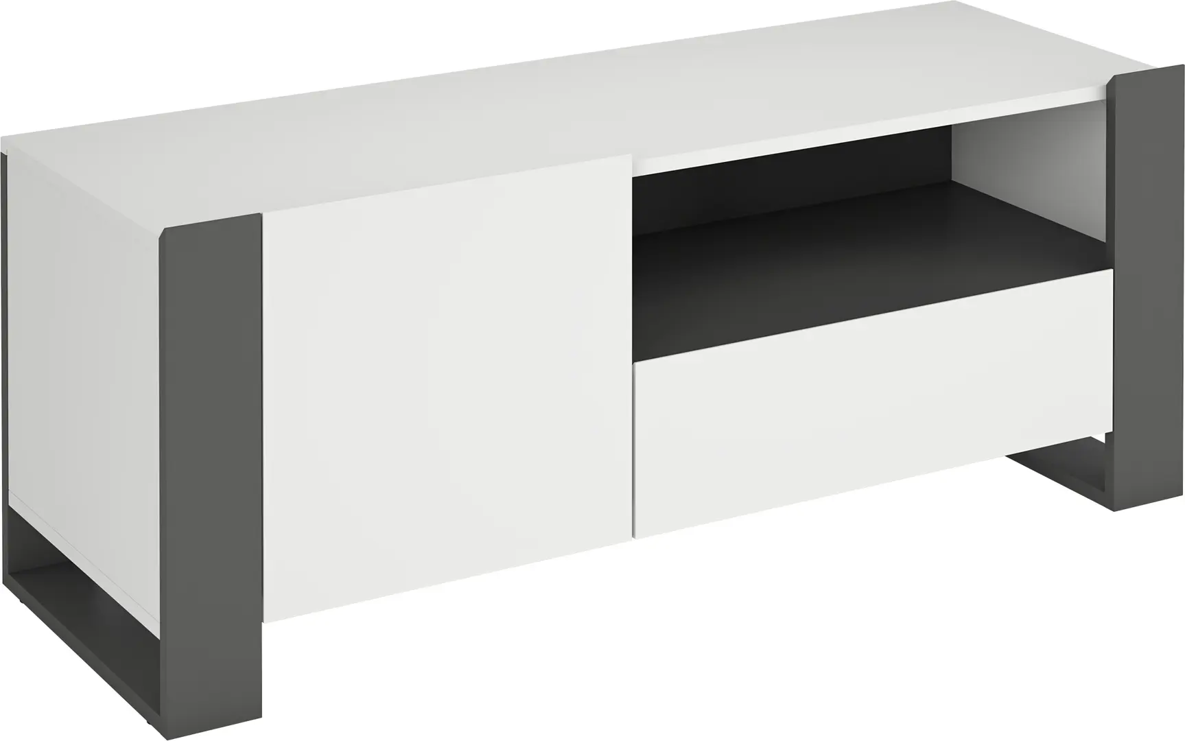 Tumba TV Magnusplus Combo CO3 120х46х42.1 (Graphite/White)