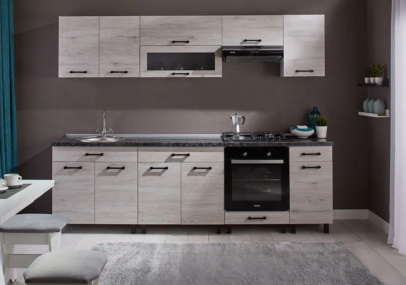 Модульная кухня Ambianta Iris 2.6м (Самоа Белый)