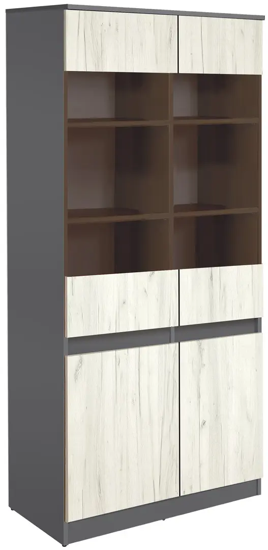 Витрина Modern Komfi 80cm (Slate Gray/Craft Oak White)