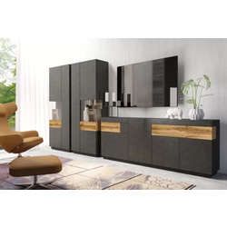 Витрина Helvetia Silke №12 2D Left (Matera/Wotan Oak) Thumb