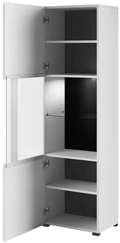 Витрина Helvetia Tulsa №05 1D L/P (White/White Gloss)