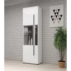 Витрина Helvetia Tulsa №05 1D L/P (White/White Gloss)