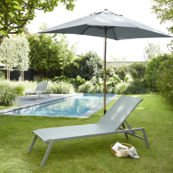 Шезлонг GoodHome Batz (Steel Gray)