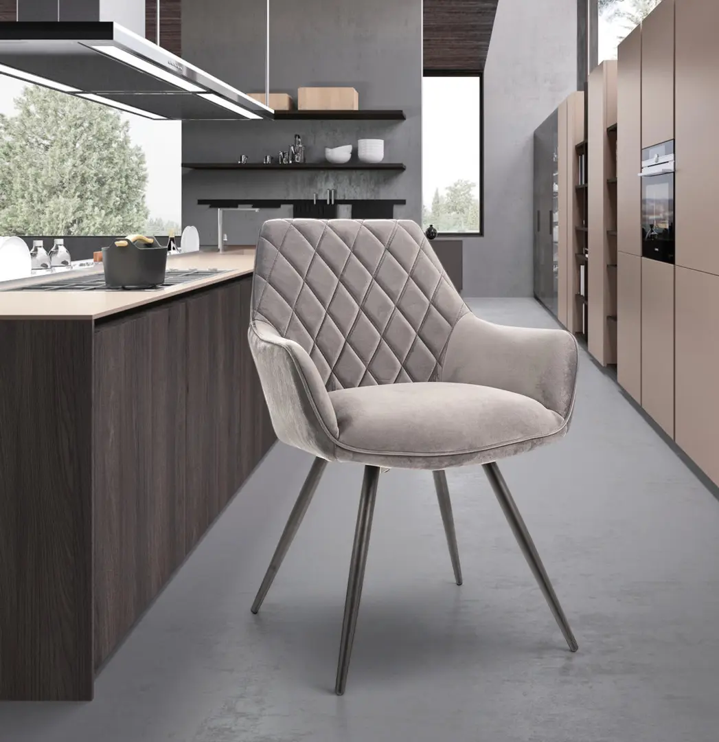 Стул Signal Linea Velvet (Black/Gray)