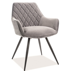 Стул Signal Linea Velvet (Black/Gray) Thumb