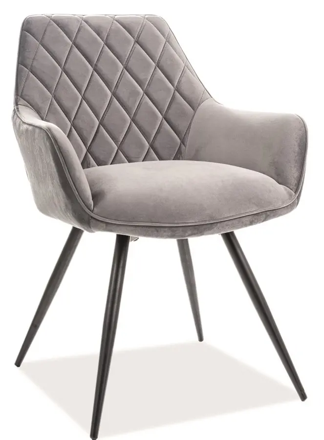 Стул Signal Linea Velvet (Black/Gray)